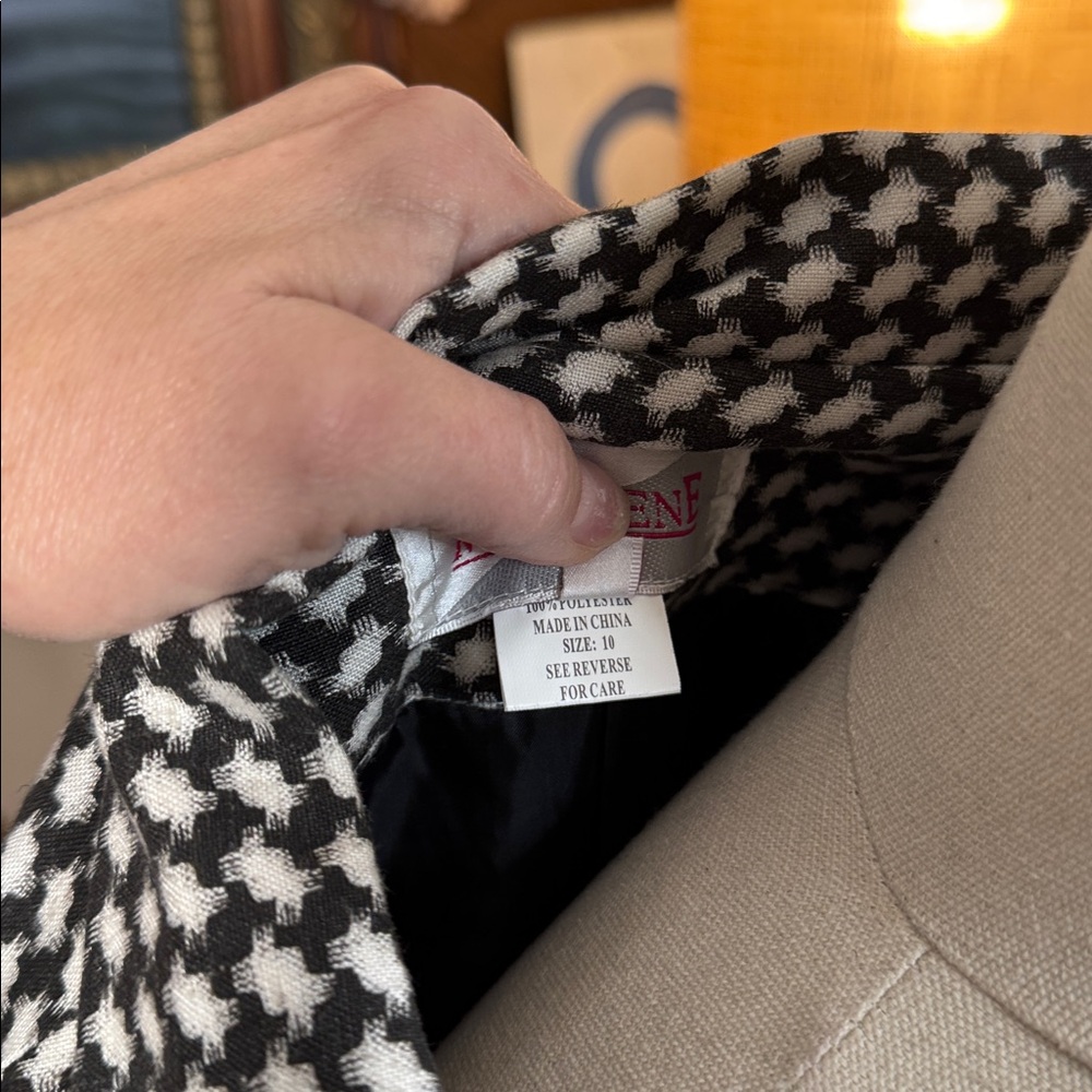 Vintage Marlene Black & White Houndstooth Blazer - Picture 3 of 6